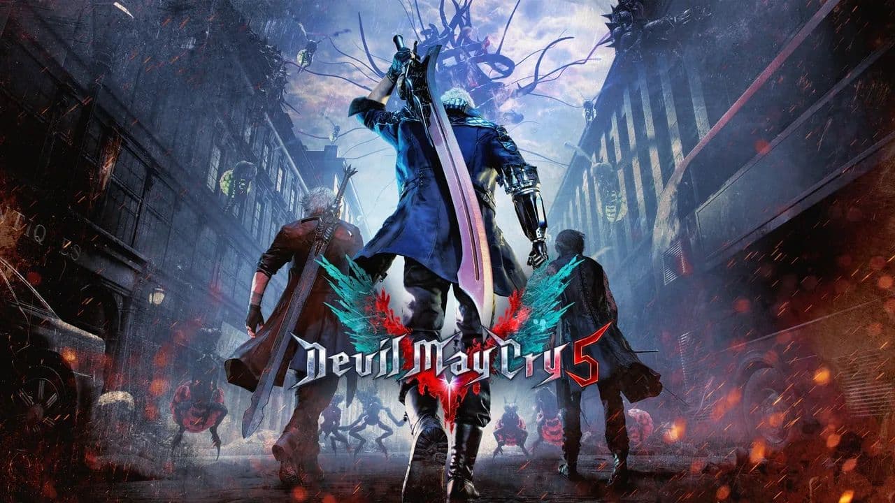 Devil May Cry 5 gameplay featuring intense combat